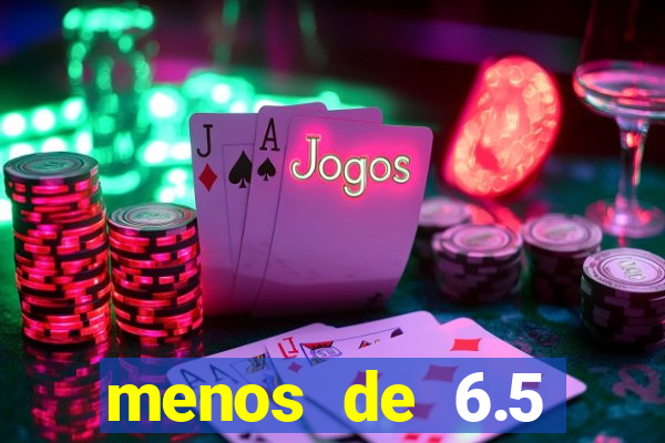 menos de 6.5 escanteios o que significa